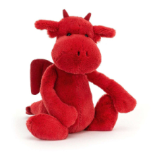 Peluche Drago Rosso Bashful Medio