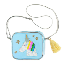 Borsa Celeste con Unicorno