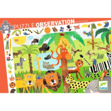 Puzzle Osservazione con Poster - Giungla (35 Pezzi)